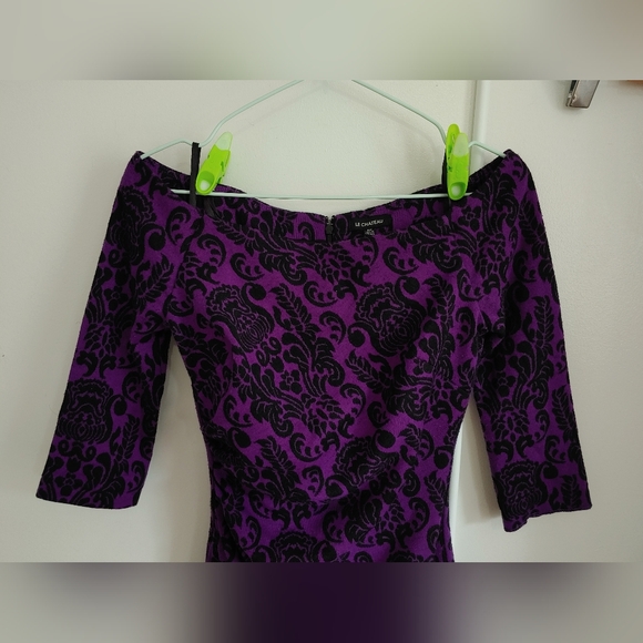 AVAILABLE IN BUNDLE! / Le Château, purple and black chic dress, size small. - Picture 6 of 12